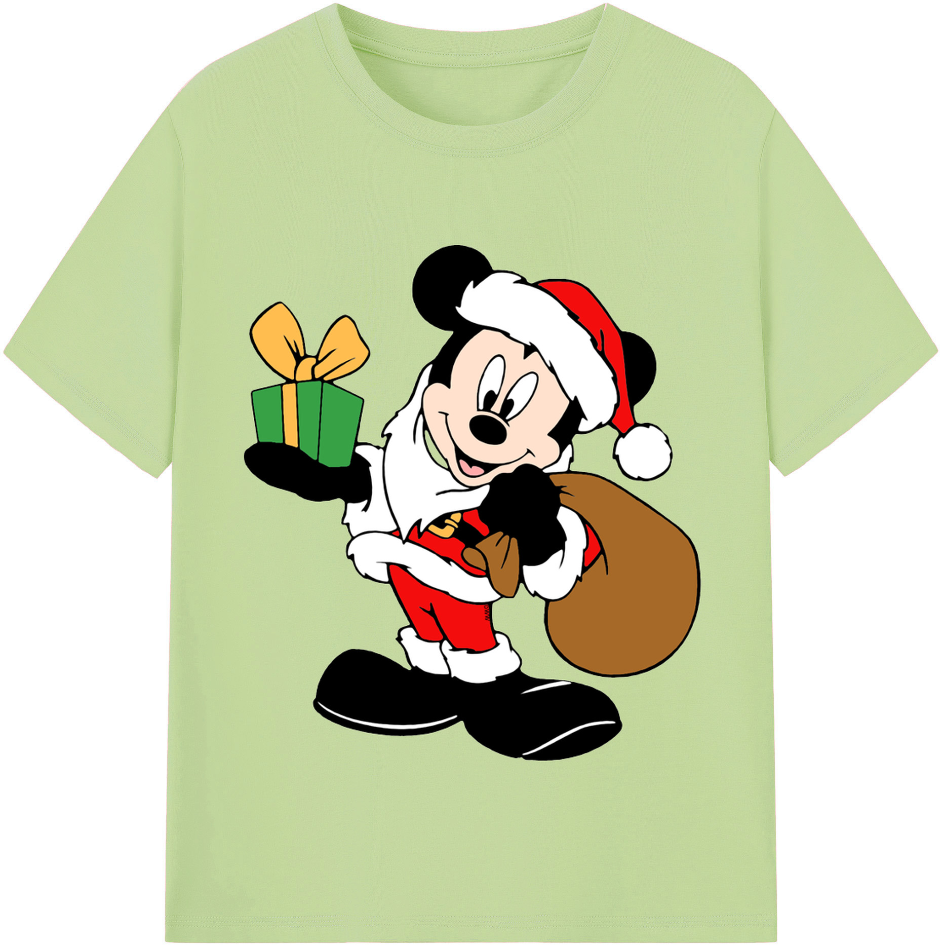 （画像用） ミッキーマウス Mickey Mouse 綿100％半袖Tシャツ（フロントプリント）